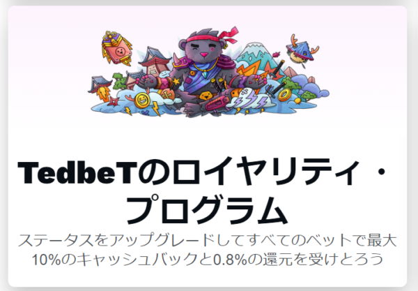 テッドベット ロイヤリティプログラム VIPランク